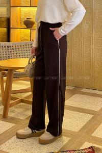 Lamelif Biyeli Modal Eşofman Acı Kahve