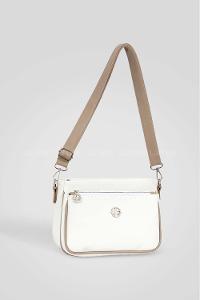 Lamelif Çok Bölmeli Bayan Çapraz Çanta Beyaz