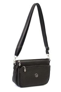 Lamelif Çok Bölmeli Bayan Çapraz Çanta Siyah