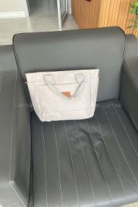 Lamelif Çok Cepli Kanvas Kadın Omuz Çantası Gri