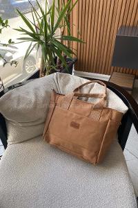 Lamelif Çok Cepli Kanvas Kadın Omuz Çantası Soft Kahve