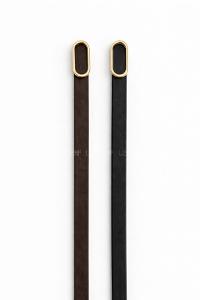 Lamelif Kadın 2 li Ithal Oval Gold Tokalı Ince Kemer, Pantolon Kemeri, Gömlek Kemeri, Ceket Kemeri