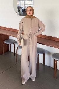 Mink Shirt Collar Long Arm Modal Regular Trousers Comfortable Suit