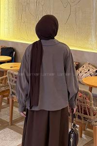 Lamelif Bebe Yaka Bağlamalı Tunik Haki