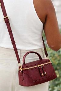 Lamelif Tasarımcı Dokulu Kadın Küçük Kutu Çanta Bordo