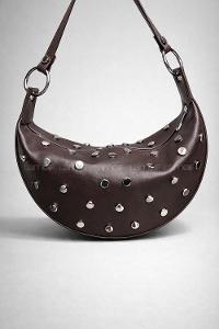 Lamelif Zımba Detaylı Kadın Kol Çantası Acı Kahve