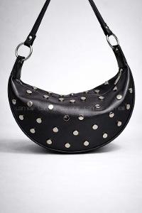 Lamelif Zımba Detaylı Kadın Kol Çantası Siyah