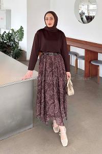 Bitter Brown Crew Neck Long Arm Sweatshirt