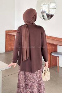 Bitter Brown Crew Neck Long Arm Sweatshirt