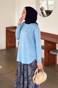 Lamelif Basic Sweat Bebe Mavisi