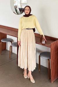 Lamelif Basic Sweat Sarı