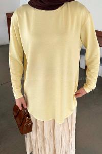 Lamelif Basic Sweat Sarı