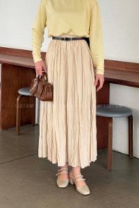 Lamelif Poplin Kraşlı Tesettür Etek Bej