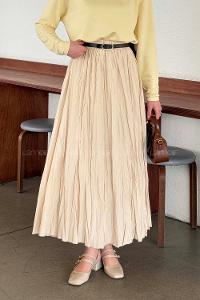 Lamelif Poplin Kraşlı Tesettür Etek Bej