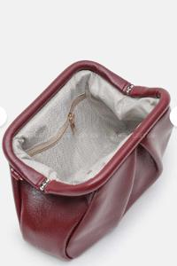 Lamelif Clutch Form Uzun Askılı Degas Kadın Çanta Bordo