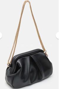 Lamelif Clutch Form Uzun Askılı Degas Kadın Çanta Siyah