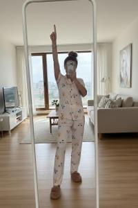 Lamelif Kadın Milan Soft Touch Ön Düğmeli Pijama Takımı