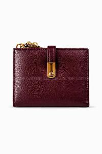 Lamelif Mıknatıs Gold Detaylı Cüzdan Bordo