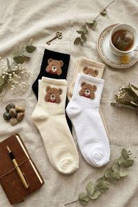 Lamelif 4lü Tüylü Ayı Çorap