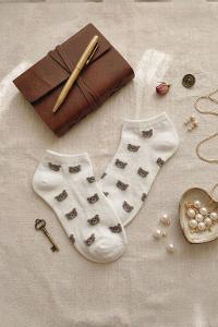 Lamelif Yıkamalı Penye Ayı Çorap