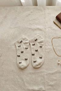 Lamelif Yıkamalı Penye Ayı Çorap