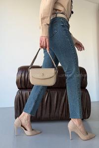 Mink With Zipper Skin Hand Bag Bag