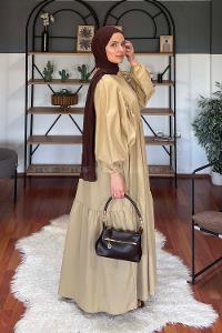 Stone Crew Neck Cotton Printed Dresess