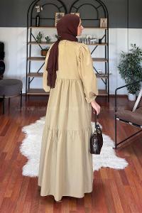 Stone Crew Neck Cotton Printed Dresess