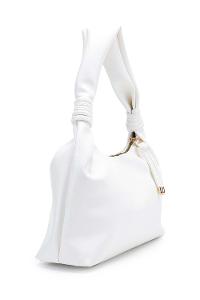 Lamelif  BURBİE Düğüm Detaylı El ve Omuz Kadın Çantası Beyaz
