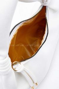 Lamelif  BURBİE Düğüm Detaylı El ve Omuz Kadın Çantası Beyaz