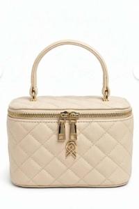 Lamelif Nakış Detaylı Kutu Model El & Omuz Çantası Kadın Krem