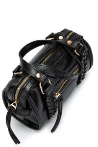 Lamelif Örgü Ve Sarkıt Detaylı Jimmy Kadın Çapraz Çanta Siyah