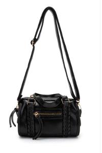 Lamelif Örgü Ve Sarkıt Detaylı Jimmy Kadın Çapraz Çanta Siyah