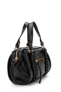 Lamelif Örgü Ve Sarkıt Detaylı Jimmy Kadın Çapraz Çanta Siyah