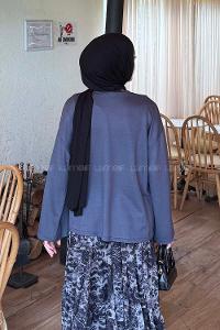 Lamelif Kol Armalı Sweatshirt Antrasit