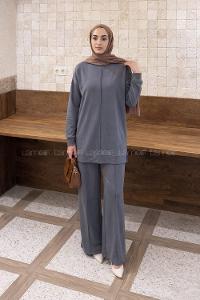 Lamelif Önü Dikişli Takım Antrasit