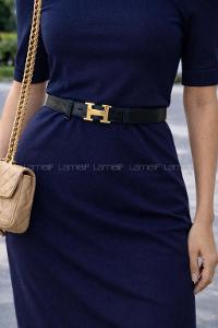 Black Buckle Suni Deri Belt