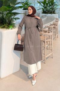 Mink Shirt Collar Cupra Tunic