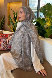 Lamelif Etnik Desen Ferah Şal Adaçayı