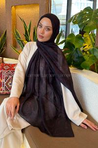 Lamelif Etnik Desen Ferah Şal Mürdüm