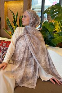 Lamelif Gül Çiçek Desen Ferah Şal Taş