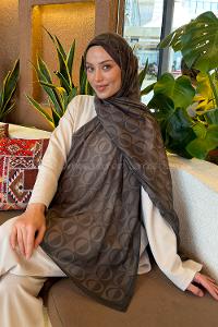 Lamelif Halka Desen Ferah Şal Haki