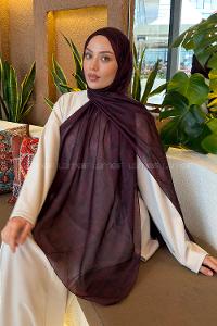 Lamelif Halka Desen Ferah Şal Koyu Bordo