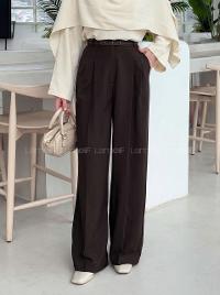 Lamelif Yüksek Bel Palazzo Pantolon Siyah