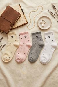 Lamelif 4lü Kalpli Puanlı Kolej Çorap