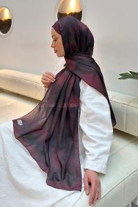Lamelif Batik Desen Soft Şal Bordo