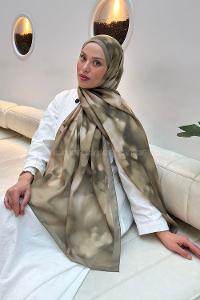 Lamelif Batik Desen Soft Şal Mint Yeşili