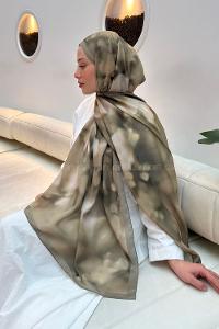 Lamelif Batik Desen Soft Şal Mint Yeşili