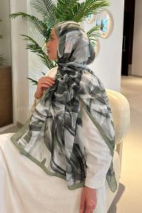 Lamelif Brush Desen Soft Şal Adaçayı