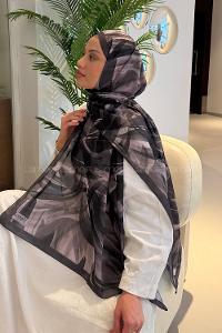 Lamelif Brush Desen Soft Şal Antrasit